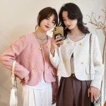 애니율 여성 봄 가을 럭셔리 트위드 자켓 G6601 : 애니율