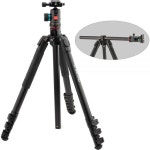 Oben Skysill ALF-6194L 90° 측면 중앙 컬럼과 BE-117 Dual 듀얼 액션 볼 헤드가 있는 4단 알루미늄 Tripod 삼각대 : 둠퍼