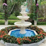 천사 분수대 정원 실외 공원 주택 인테리어 장식품 A타입/60x60x110cm : 리아물류