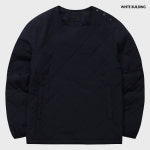 남자 패딩맨투맨 경량패딩 오버핏 커플 누빔 무지 맨투맨 티셔츠 : 화이트빌딩