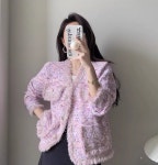 애니율 여성 봄 가을 브이넥 트위드 자켓 G6614 : 애니율