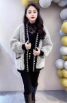 애니율 여성 가을 겨울 비즈 니트 스웨터 가디건 G6619 : 애니율