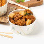 520호 바람꽃 종이용기 100개 빙수 휴게소 분식 일회용기 소량 : 해피팩