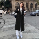 애니율 여성 캐주얼 오버핏 햅번 모직 롱 코트 G6655 : 애니율