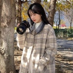 애니율 여성 가을 겨울 오버핏 모직 롱 코트 G6656 : 애니율