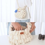 뜨개가방 DIY 자이언트얀 카세트 만두 가방 만들기 뜨기 키트 : 난이마트