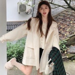 애니율 여성 캐주얼 오버핏 후드 모직 자켓 G6681 : 애니율