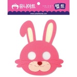 어린이집 미술재료 DIY꾸미기 펠트 토끼가면 환경판만들기 유치원꾸미기 창의미술 : 튼튼굿샵