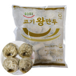 왕만두 1.4kg (최소구매2봉) 하피 고기만두 속이 꽉찬 육즙 가득 만두 식당용 업소용 : 텃골푸드
