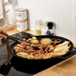 시샘 기름안튀는 캠핑 바베큐 삼겹살 솥뚜껑 고기 불판 통주물 인덕션 그리들팬 30 : 시샘 공식몰