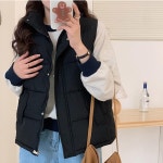 애니율 여성 가을 겨울 빅사이즈 패딩 조끼 G6713 : 애니율