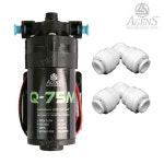 아겐스 부스터펌프 Q-75M 1/4 니플 분당 1L/L피팅포함 [석션 자흡가능] : 필터24