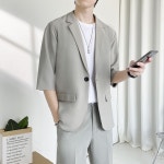 잘생쁨 남자 반팔 블레이저 여름 자켓 7부소매 재킷 아우터 데일리 클럽 소개팅 남친룩 댄디 빅사이즈 : 쁨 ppeum