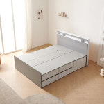 HDN96C 퀸 LED 2단 높은 수납침대 A : 히트가구