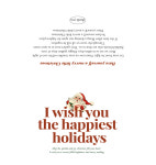 레트로 산타 헤더택 크리스마스 디저트 쿠키 접이 택 선물포장 50매 : 세렌느 스튜디오