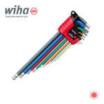 이하 육각렌치 무지개 레인보우 칼라 롱볼렌치 세트 9PCS SB369-E9F WIHA : 봉자툴스