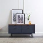 슬림손잡이 2단 4칸서랍 거실장 1200 클래식 수납형 : 보배진가구