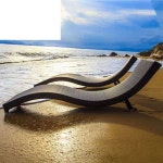 수영장 썬베드 비치 의자 라탄 체어 테라스  일광욕 : 대성---