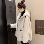 애니율 여성 겨울 오버핏 후드 양털 점퍼 G7066 : 애니율