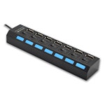 7포트 개별스위치 USB2.0 허브 유전원 MBF-H07 : 보성닷컴