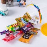 무지개 버킷 리본 과자 간식 10종 구디백 학교 단체 교회 어린이집 유치원 선물세트 : 슬기마트