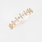 큐빅 볼 십자가 크로스 14K 18K 골드 약지 검지 금 반지 여자친구 여성 실 : 아이비주얼리