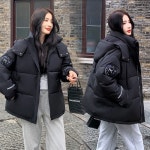 애니율 여성 겨울 후드 숏 패딩 점퍼 G6762 : 애니율