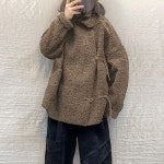 애니율 여성 가을 겨울 오버핏 양털 자켓 G7056 : 애니율
