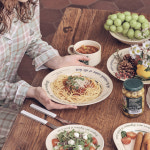 티니블랑 파밍스마켓 시리즈 레터링 카페 디저트 플레이트 원형접시 24cm : 코지테이블