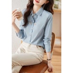 여성블라우스 가을 상큼 자수 긴팔 셔츠 오피스룩 블라우스 k25 : 심쿵직구