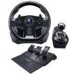 Superdrive 수동 시프터 3 페달 Xbox Serie X/S PS4 One 프로그래밍 가능용 패들 시프터가 장착된 GS850X 레이싱 스티어링 휠 : 트리쓰리