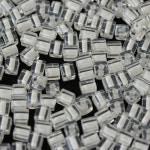 W191 미유키 사각비즈 4mm 4g col.1104 투명화이트 : 패션메이드