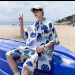 빅사이즈 하와이안셔츠 휴양지룩 바캉스 신혼여행 비치웨어 피서 남방 동남아 하와이 해변룩 : 몰디비안