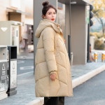 애니율 여성 겨울 도톰 후드 롱 패딩 점퍼 G7266 : 애니율