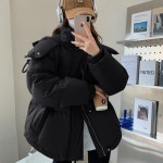 애니율 여성 겨울 오버핏 후드 숏 패딩 점퍼 G7461 : 애니율