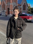 애니율 여성 숄카라 퀄팅 숏 패딩 G7456 : 애니율