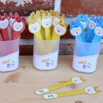 막대제비뽑기 발표자 짝꿍뽑기 흥미유발 유치원 어린이집 수업용 재미뽑기 도서관 : 쇼핑 버스