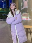 애니율 여성 겨울 도톰 후드 롱 패딩 G7519 : 애니율