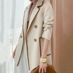 애니율 여성 가을 겨울 숄카라 모직 하프 코트 G7570 : 애니율