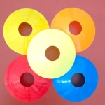 스포츠 접시콘 축구교실 수업 주황 축구콘 : 에이치 유