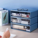 다용도 투명 책상 수납함 화장품 사무실 데스크 정리 서랍형 정리함 : 몽실이집