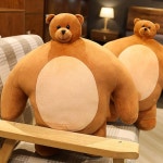 소두곰인형 46cm 어깨깡패 곰인형 곰동석 어깡곰돌이 대형 근육 머리 작은 곰돌이 : 멜럽