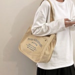 유니크 포켓 디자인 피치 캔버스 숄더백 데일리 천가방 : 똘멩이네