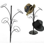 모자 선반 거치대 철제 랙 옷가게 행거 홀더 보관 진열 검은 머리 5개 : 구대사무소