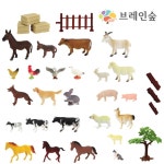 고양이 말 염소 개 토끼 오리 가축모형 55p 사파리피규어 조카선물 유아모형완구 어린이집 인기 유치원 : 해피랜선스토어