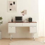 원룸 모던 화이트 성인 서랍 책상 화장대1200 엘자 서재용 ㄱ자형 : 라이크미리빙