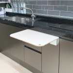 공간활용 주방 싱크대 보조조리대 1인 식탁 덤테이블 네추럴 소형 기본 : 다니엘우드