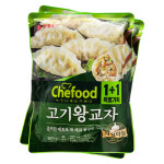 롯데푸드 의성마늘 고기 왕교자 385g+385g : 푸드뱅크주식회사