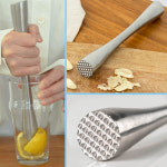 스텐 절구 주방 조리도구 마늘빻는 스테인리스 레 방망이 깨갈 이유식 손잡이가 편리한 기 착즙 위생적인 : 우리으뜸상회