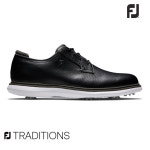 [아쿠쉬네트코리아정품]2024 풋조이 FJ 트레디션스(FJ TRADITIONS) 스파이크리스 골프화[57939/XW/블랙+화이트+그레이][남성용][10... 